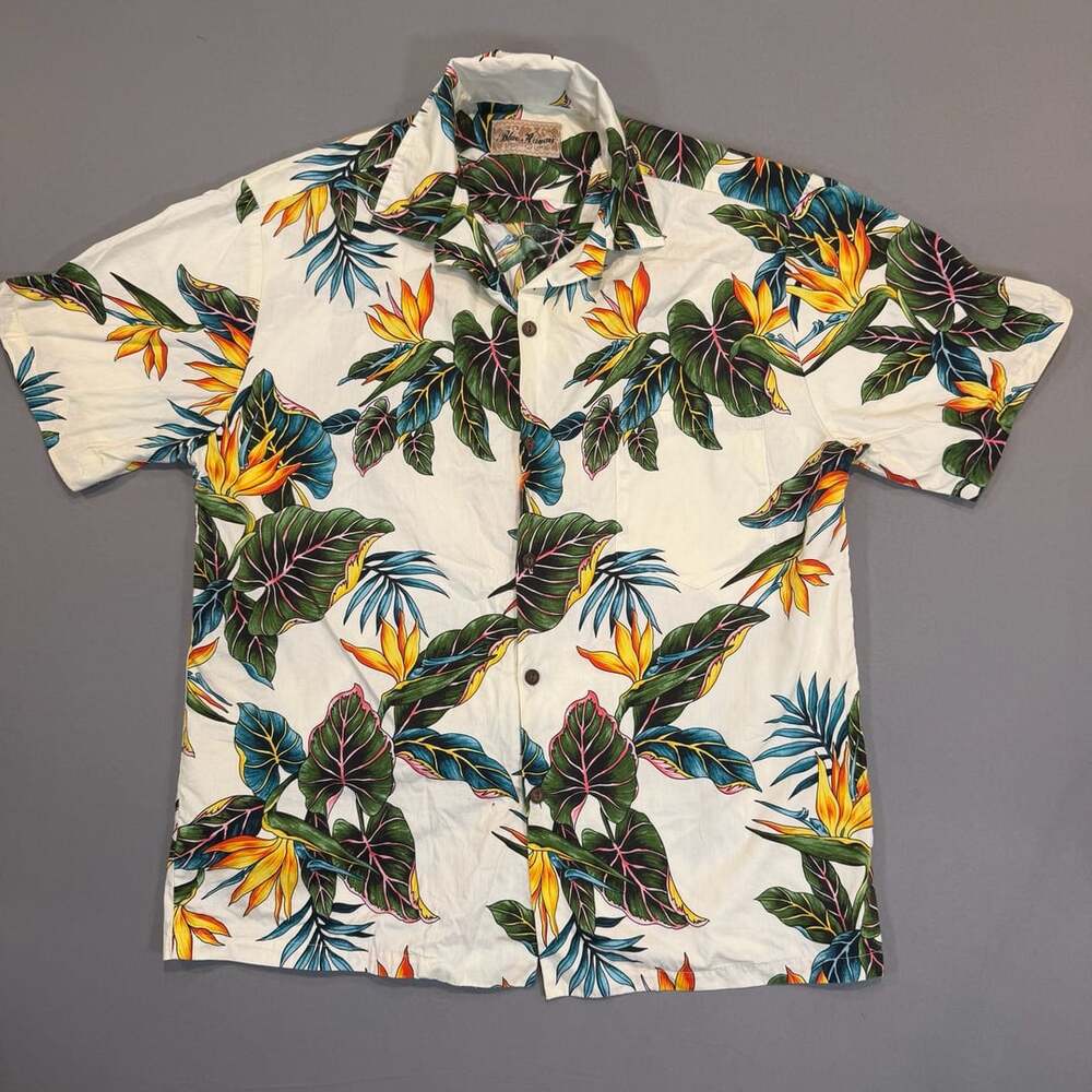 Blue Hawaii Hawaiian Islands Shirt Tropical Floral Print